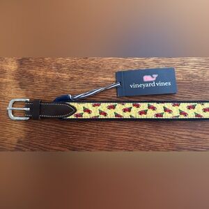 Vineyard Vines Boys' Classic Whale Canvas Club Belt Christmas Trees Sz 30